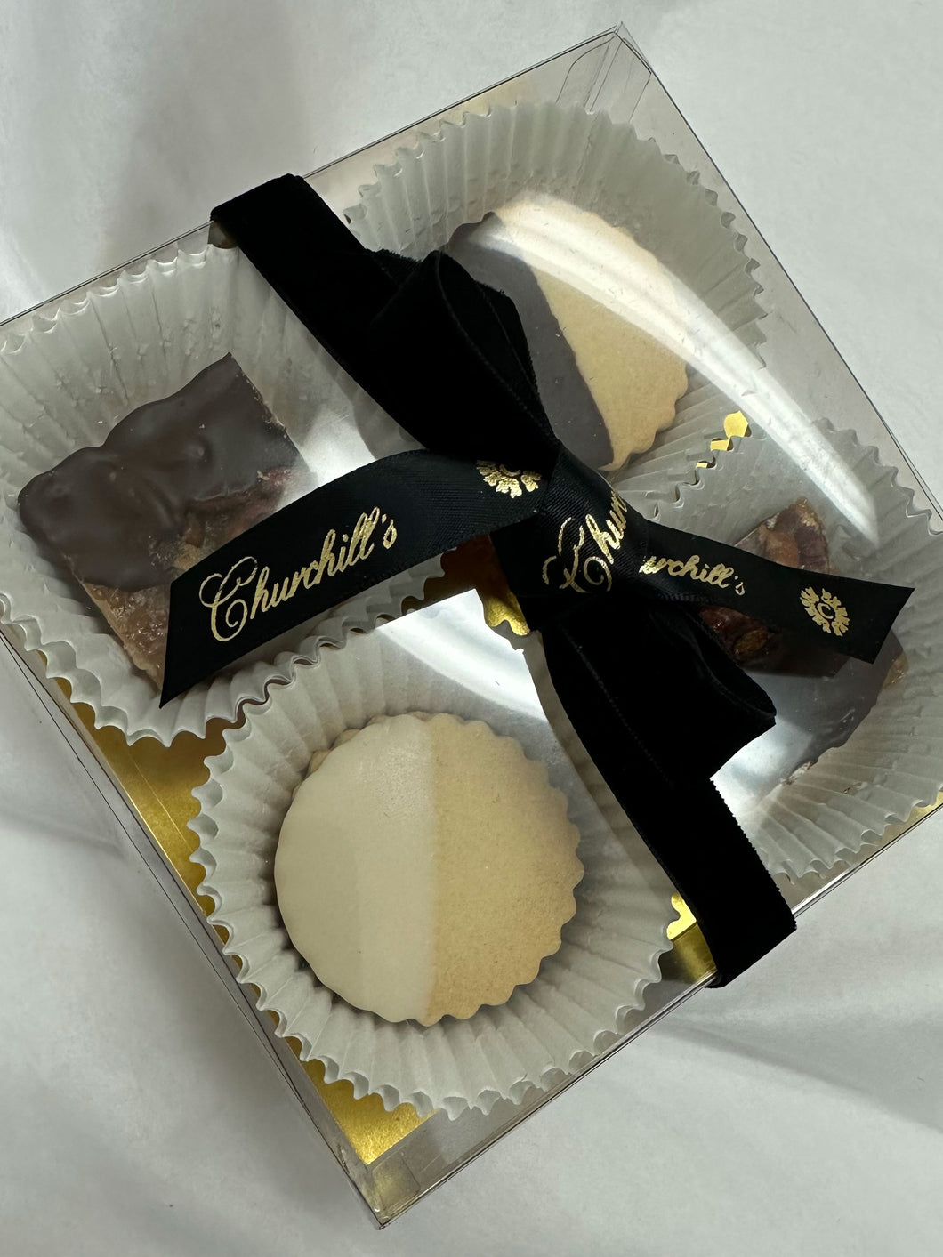 Gift Box $17.95-Classic-16.95-Contains 4 shortbread cookies and 2 pecan bars-toronto-gifting-churchills-fine-gourmet-gifts